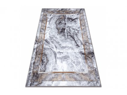 Kusový koberec pratelný MIRO 51278.812 Mramor Řecký vzor protiskluzový šedý zlatý