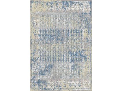 Kusový vlněný koberec  Agnella Isfahan Grawe béžový modrý