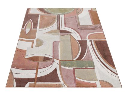 Moderní kusový koberec Ragolle Argentum 63772 6270 Geometrický růžový6