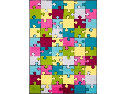 Dětský koberec Agnella Funky Top Super Puzzle vícebarevný