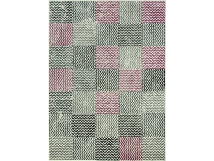 Kusový koberec LUNA 503568/56935 fialový Patchwork