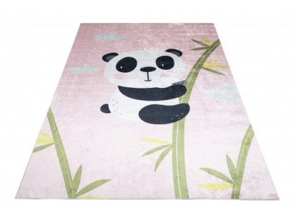 Dětský kusový koberec vhodný k praní BAMBINO 40690 Medvídek Koala růžový