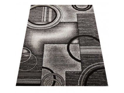 Moderní kusový koberec Panamero 06 Kruhy šedý1