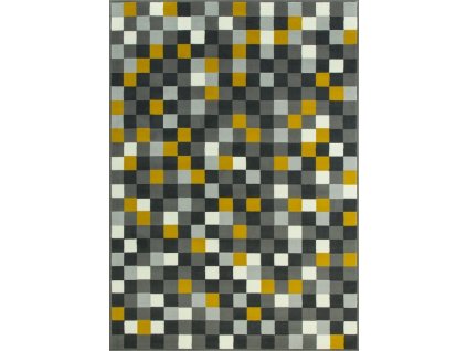 Kusový koberec LUNA 503629/89915 hořčicový šedý