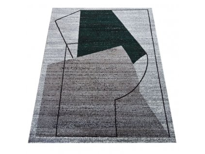 Kusový koberec moderní OTTO 06 Geometrický šedý zelený1