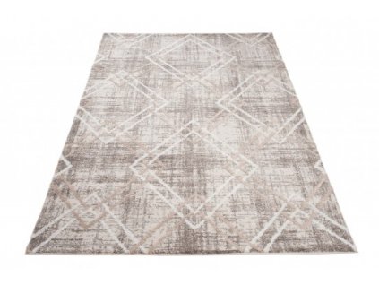 Moderní kusový koberec TROYA V454E krémový hnědý