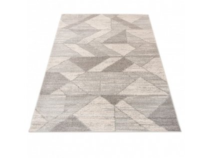 Kusový koberec DENVER A788A Geometrický šedý bílý