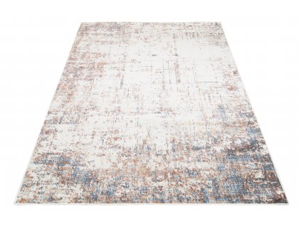 Kusový koberec MIA 5217A Abstraktní moderní krémový tmavě modrý1