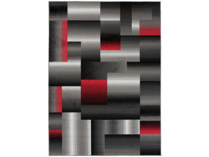 Kusový koberec moderní MAYA Z904E šedý červený