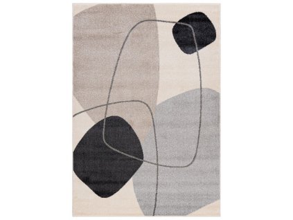 Moderní kusový koberec LUCY NP26A krémový šedý černý