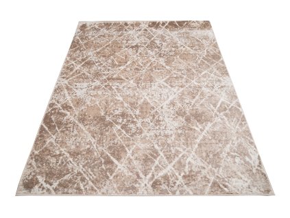 Moderní kusový koberec PORTLAND D054E bílý hnědý