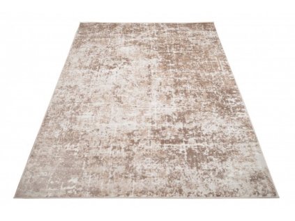 Moderní kusový koberec PORTLAND D072E Abstraktní bílý hnědý