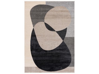 Moderní kusový koberec LUCY NP27B krémový šedý černý