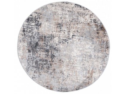 Kulatý koberec PORTLAND G512A Abstraktní bílý šedý hnědý