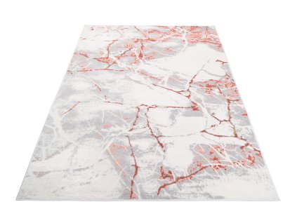 Moderní kusový koberec PORTLAND R216A Mramor Abstraktní šedý červený