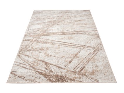 Moderní kusový koberec PORTLAND D002E Abstraktní bílý hnědý