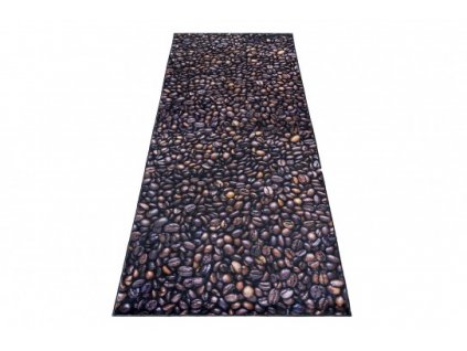 Kusový koberec do kuchyně KITCHEN 33400 Zrnková káva protiskluzový hnědý