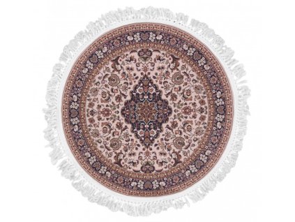 Kulatý koberec CHENILLE PRINTED JZ 275 Klasický hnědý