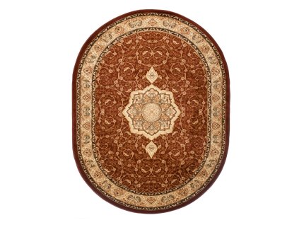 Oválný kusový koberec YESEMEK 5071A Hnědý