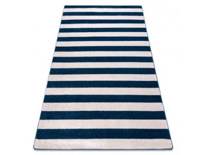 Kusový koberec SKETCH F758 Pruhovaný modrý bílý