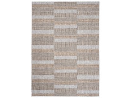 Kusový koberec Sisal MELISSA KM25A Geometrický šedý béžový