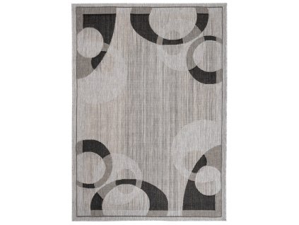 Kusový koberec Sisal MELISSA KH80A Kruhy šedý