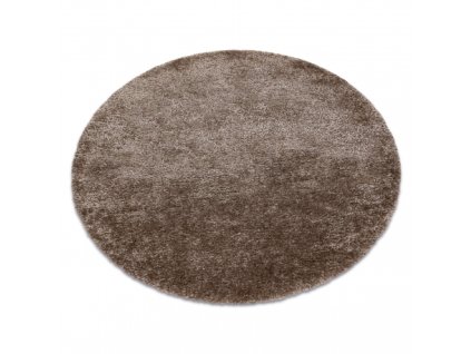 Kulatý shaggy koberec FLUFFY béžový