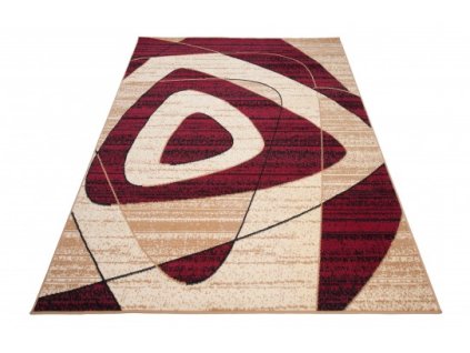 Moderní kusový koberec CHEAP K858B krémový červený