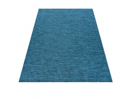 Kusový koberec venkovní VERANDA 6365A Sisalový tyrkysový modrý