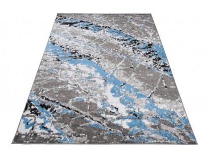 Kusový koberec moderní MAYA Q543C šedý modrý bílý