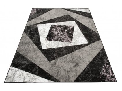 Moderní kusový koberec CHEAP K855F černý