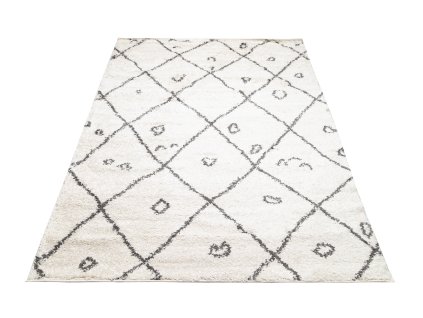 Kusový koberec Shaggy DELHI 4078A krémový šedý