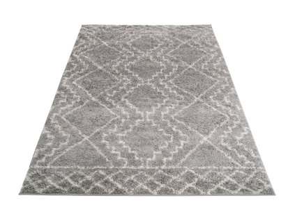 Kusový koberec Shaggy DELHI 3991A šedý stříbrný