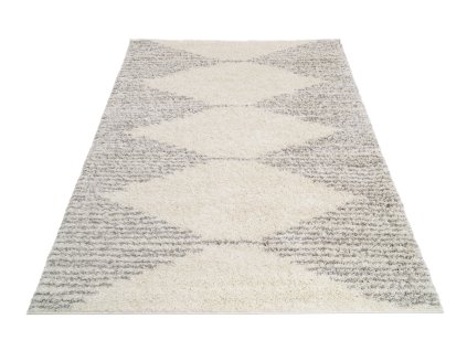 Kusový koberec Shaggy DELHI 4075A krémový šedý