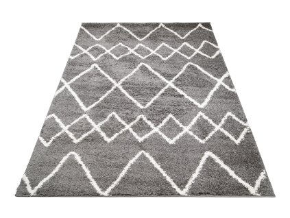 Kusový koberec Shaggy DELHI 6131B tmavě šedý