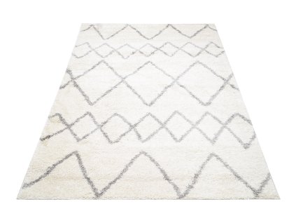 Kusový koberec Shaggy DELHI 6131B krémový šedý