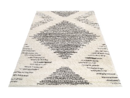 Kusový koberec Shaggy DELHI 4087A krémový šedý