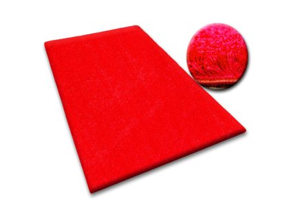 kusový koberec shaggy 5 cm červený