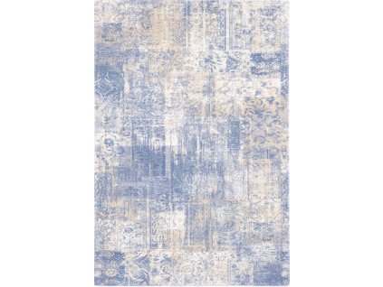 Kusový koberec vlněný Agnella Diamond Eddie Blekit Modrý