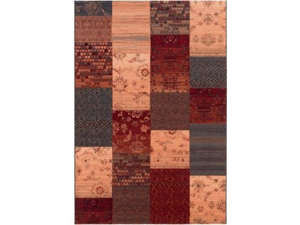 Kusový koberec vlněný Osta Kashqai 4327 402 Patchvork béžový červený zelený