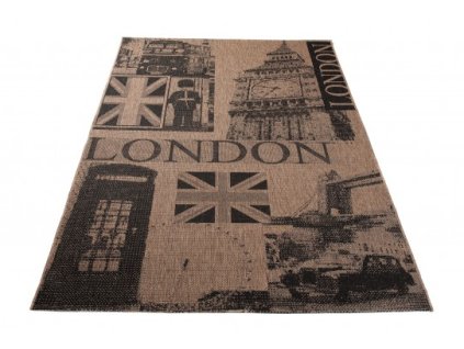 Koberec Sisal Floorlux Londýn 20347 Coffee / Black