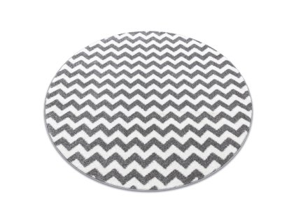 Kulatý koberec SKETCH F561 šedý bílý