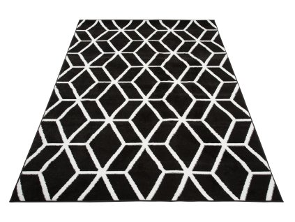 Moderní kusový koberec BALI C434A černý bílý
