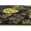 Kusový koberec Monstera Listy palmy černý / zlatý