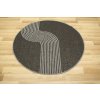 Kulatý sisalový koberec oboustranný Brussels 205631/11020 Moderní šedý grafitový