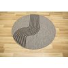 Kulatý sisalový koberec oboustranný Brussels 205631/11020 Moderní šedý grafitový