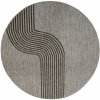 Kulatý sisalový koberec oboustranný Brussels 205631/11020 Moderní šedý grafitový