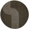Kulatý sisalový koberec oboustranný Brussels 205631/11020 Moderní šedý grafitový