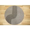 Kulatý sisalový koberec oboustranný Brussels 205631/11020 Moderní šedý grafitový