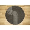 Kulatý sisalový koberec oboustranný Brussels 205631/11020 Moderní šedý grafitový